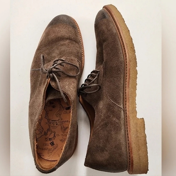 Banana Republic, Men's Brown Suede Oxford Sophisticated Lace-up Shoes, sz 9.5 - Picture 3 of 15